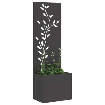 Grote Zwarte Metalen Bloempot – Outdoor Plantenbak – Balkon Bloembak – Moderne Tuinbak – Verticale Plantenbak – Duurzame Metaalconstructie – 50x140 cm Space-Saving Design