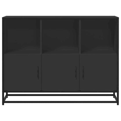 Sideboard 100x35x76cm edited wood zwart Practical and removable