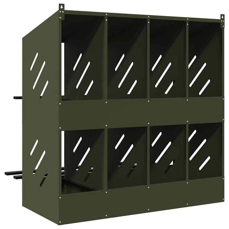 Huisdierenkooi – Kleine Dierenkooi – Vogelkooi – Hamsterkooi – Eekhoornkooi – Groen Dolphin Design – Metalen Frame – 8 Compartimenten – Binnen en Buiten Gebruik