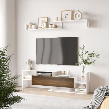 Tv-meubel – Tv-kast – Wandmeubel – Zwevend – Lowboard – Hoogwaardig Hardhout – Ruimtebesparend Zwevend Design