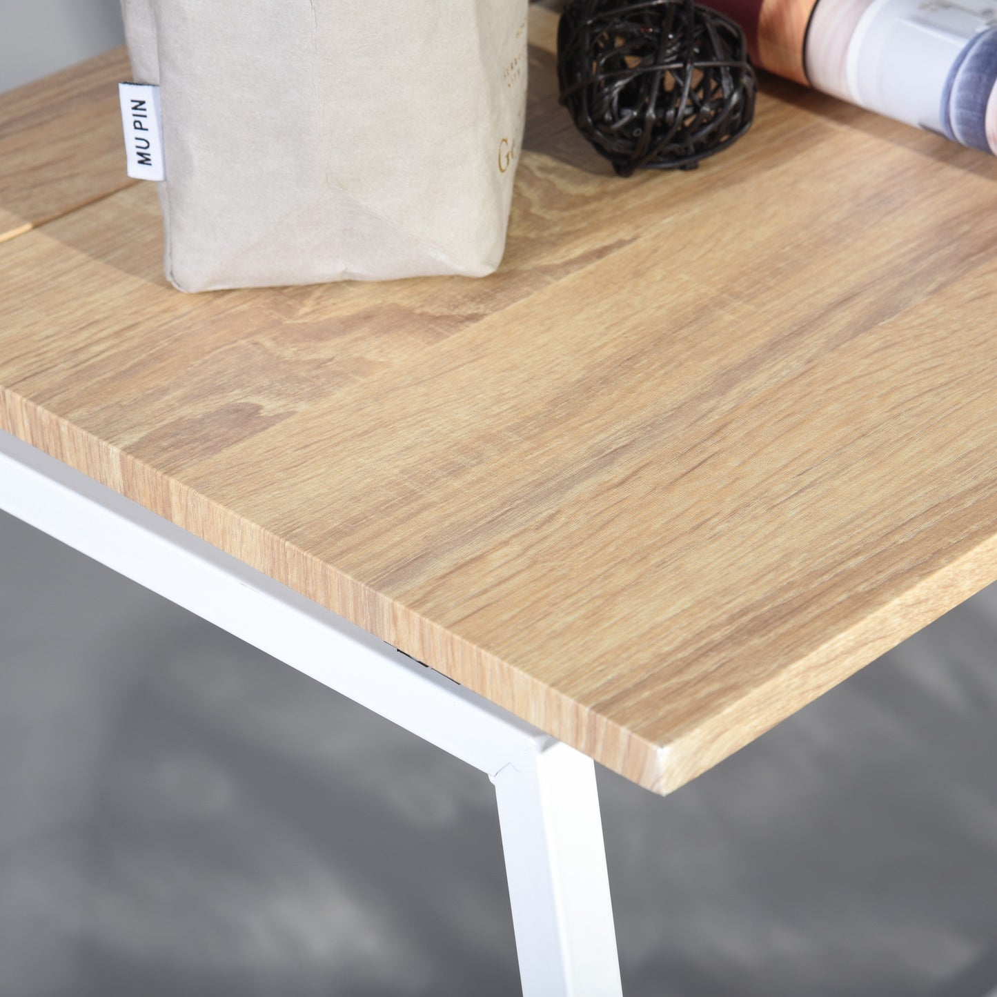 Inklapbaar Bureau – Vouwbureau – Werktafel – Compact Bureau – Laptoptafel – Eikenhout – Stevig Metalen Frame – Scandinavisch Design – 80 x 44 x 74 cm