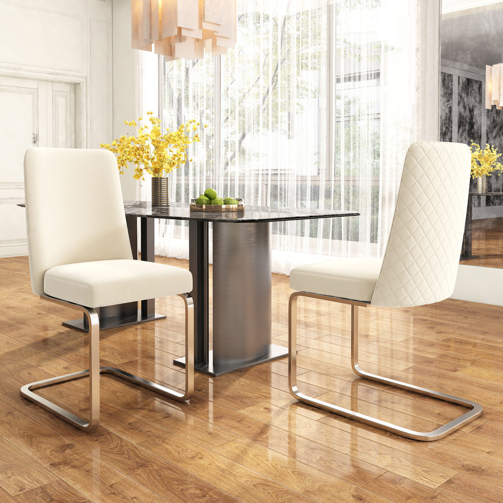 Fauteuil – Velvet Stoel – Lounge Stoel – Zithoek Meubel – Slaapkamerstoel – Diamantvormige Rugleuning – Luxe Stof – Zilverkleurig Metalen Frame