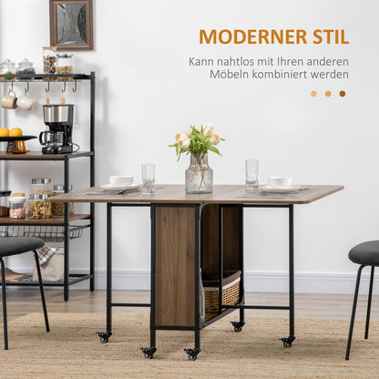 Opvouwbare Tafel – Klaptafel – Campingtafel – Eettafel – Inklapbare Tafel – Ruimtebesparend Design – Stabiel Metaal Houten Frame