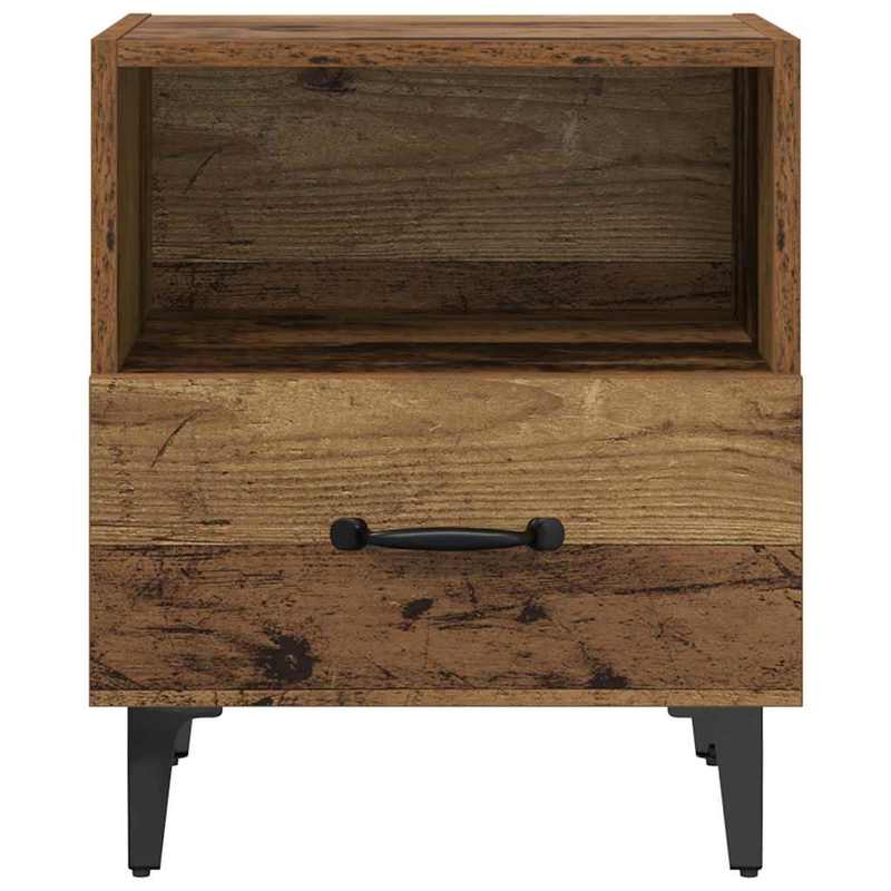 High-quality Nachtkastje 2pcs Oud hout 40 x 35 x 47.5cm Bewerkt hout, Bedroom Furniture, Classic Design, Handcrafted Wood, Apartment Living