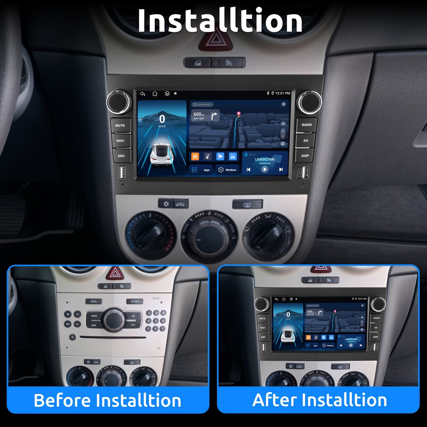 Autoradio – Autoradio Draadloos – CarPlay Radio – Android Auto Radio – Auto Multimedia Systeem – 7 Inch IPS Touchscreen – Draadloze CarPlay & GPS Navigatie
