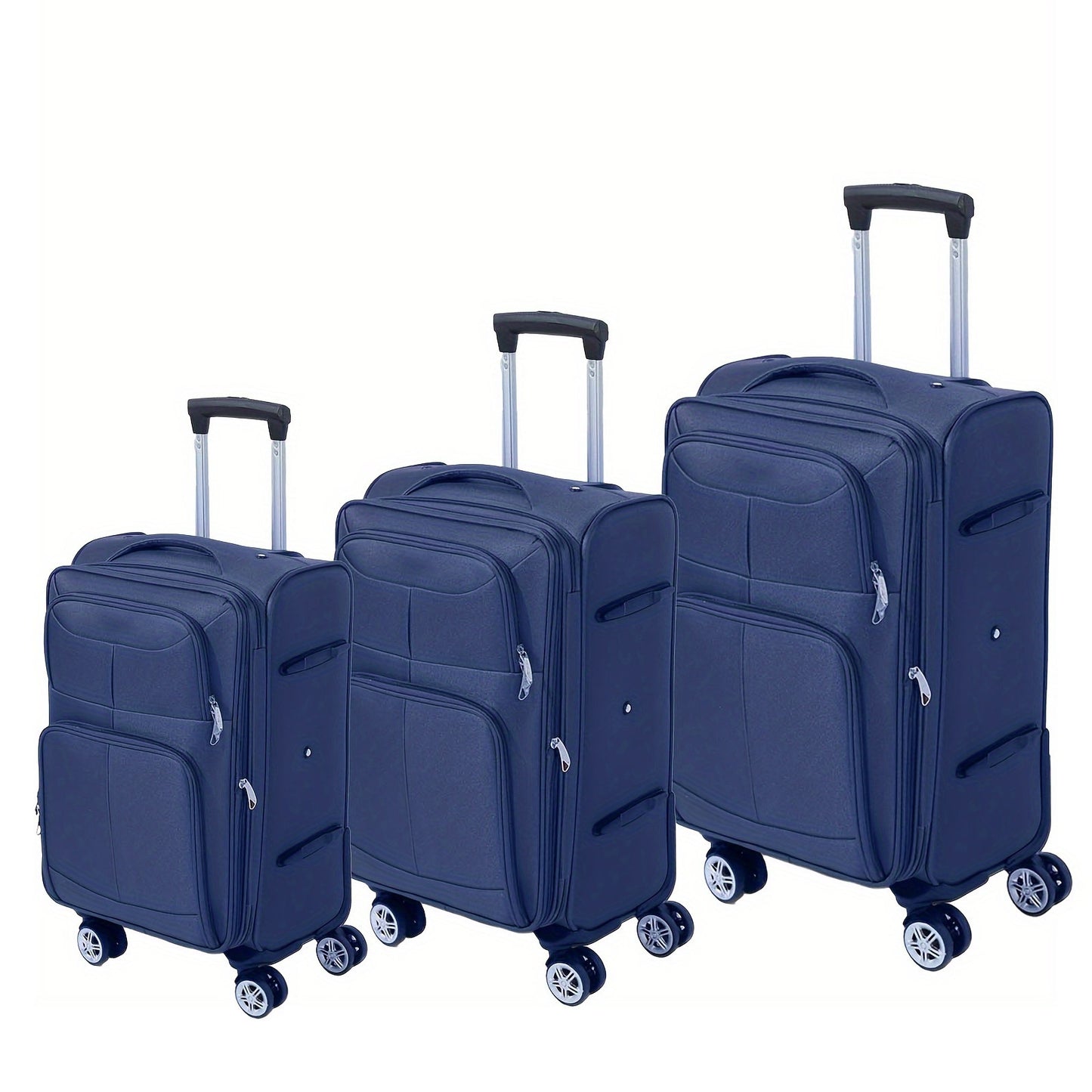 Kofferset – Reiskoffer Set – Handbagage Koffer – Reisbagage – Trolley – 3-delig – Oxford Stof – Krasbestendig – 20/24/28 Inch – Flexibele Spinner Wieltjes