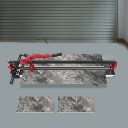 Tegelknipper – Tegelsnijder – Tegelsnijmachine – Tegel Snijder Handmatig – Rood – Infrared Richtlijn – Verstelbare Snijdikte 4-15mm