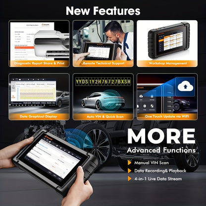 Auto Diagnose Scanner – OBD2 Scanner – Foutcode Uitlezer – Auto Scanner Tool – Diagnoseapparaat – Draadloos Met Bi-directionele Functie – 32+ Resetfuncties