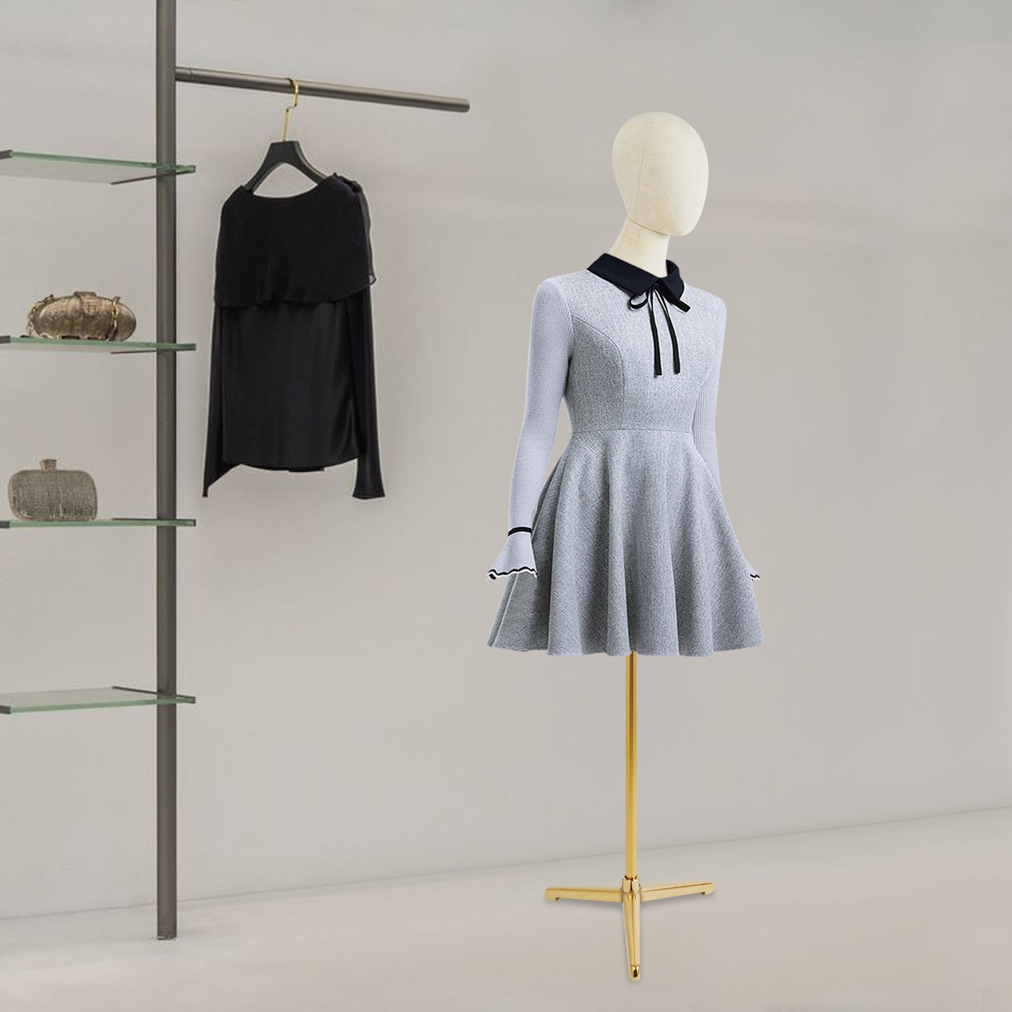 Premium Material Adjustable Design Female Mannequin | Double Hole Design, Good Flexibility, Stable Base, Assemble with Ease, Mixed Color, Brand: NaMaSyo