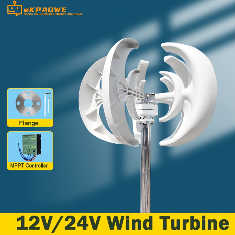 Windmolen – Windturbine – Windgenerator – Windenergie – Verticale As – 1000W Vermogen – MPPT Controller Inclusief