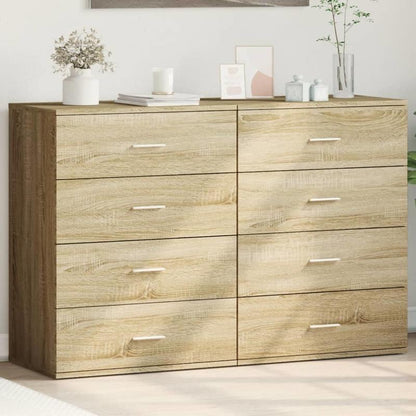 Opbergkast – Opbergmeubel – Kast – Dressoir – Bruin – Set Van 2 – Duurzaam Hardhout – Ruim En Minimalistisch