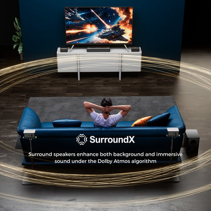 Soundbar – Home Theater Speaker – Surround Geluidssysteem – TV Luidspreker – Draadloze Subwoofer – 460W Piekkracht – 7.1 Kanaals Met App Bediening