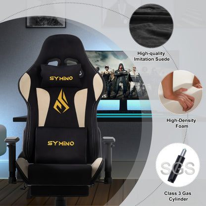 Gamingstoel – Gamestoel – Gaming Chair – Gamestoel Bureaustoel – Donkergroen – Verstelbare Rugleuning 90-167° – Ergonomische Lenden- En Hoofdsteun