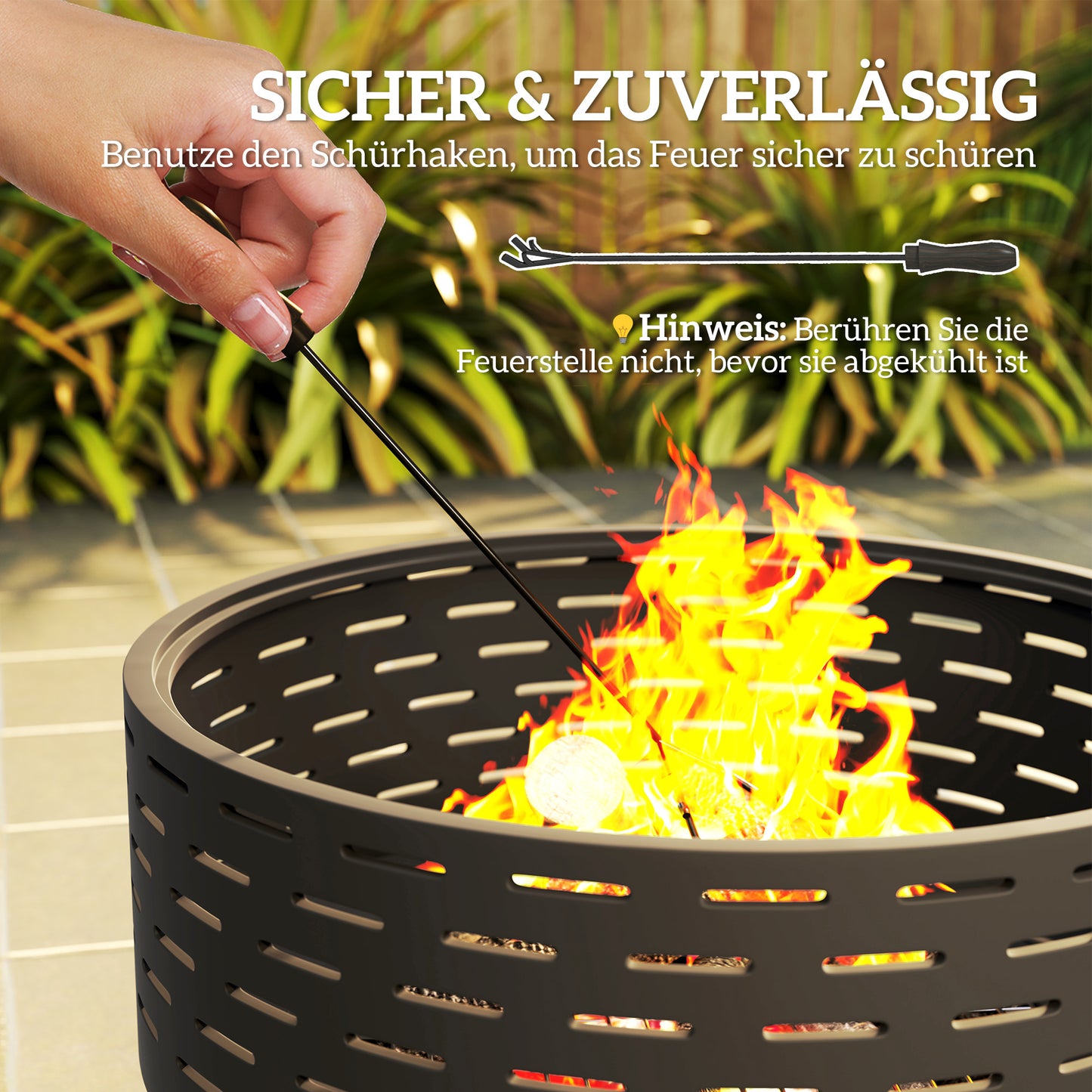 Vuurkorf – Tuinhaard – Buitenhaard – Vuurschaal – Barbecuekorf – Koolgrijs – Roestvrij Staal – 3-In-1 Functie – 60 x 39 cm