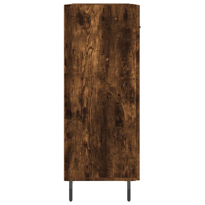 Classic Hardwood Dining Cabinet with Lockable Doors - 69.5x34x90cm Large Core Board Storage Sideboard, Finish, No Electricity Needed