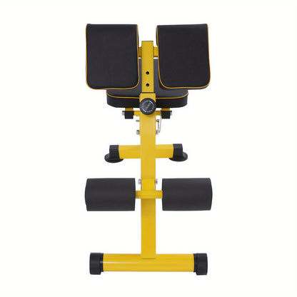 Heavy-Duty Multifunctional Fitness Chair - Adjustable Height (10-Level), Foldable Exercise Equipment with 299.82 KG Weight Capacity, PU Cushioned Seat & Sturdy Base - Home Gym, Squats, Push-Ups, Back Extensions - Space-Saving