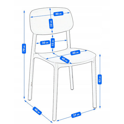 Stoel – Stoelenset – Eetkamerstoel – Tuinstoel – Werkstoel – Set Van 4 Beige Stoelen – Weerbestendig Polypropyleen – Max 120 kg Belastbaar