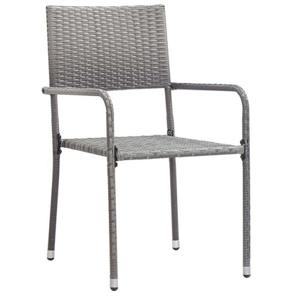 Buiten Eettafelset – Buitentafelset – Tuinset – Balkonset – Kampeertafel – Roestvrij Staal – Weerbestendig – Stevige Zuilbasis - Grijs