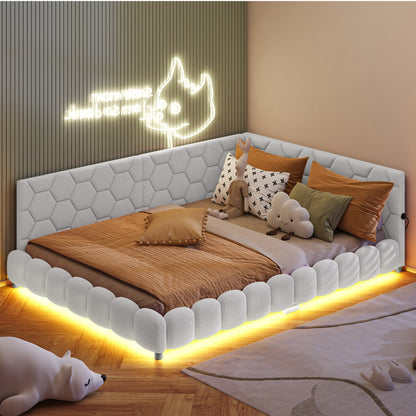Woolen Sofa Bed – Dagbed – Slaapbank – Bedbank – Logeerbed – 140x200 cm – Wolstof Met Lattenbodem – Wit