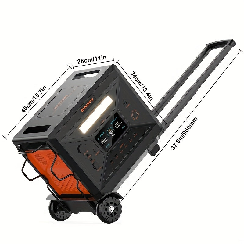 Zonnegenerator – Powerstation – Draagbare Generator – Energiecentrale – Zonne-energie Systeem – 2500W Continu Vermogen – 2304Wh Lithium-Polymeer Accu