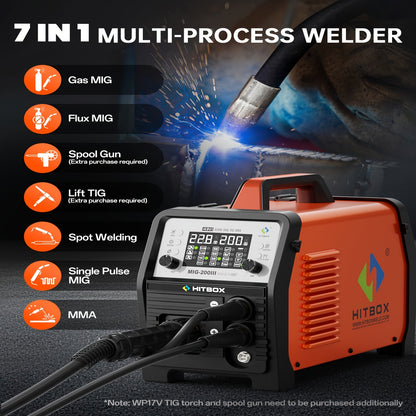 MIG200 Lasmachine – Mig Lasser – Lasapparaat – Lasinverter – Lasgenerator – 220V Stroomvoorziening – Metalen Behuizing