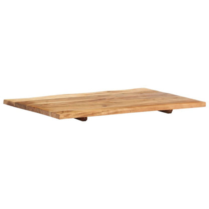 Badkamerblad – Wastafelblad – Wasbakblad – Badkamermeubelblad – Houten Blad – Solide Acaciahout – 80x52x2,5 cm – Duurzaam & Waterbestendig