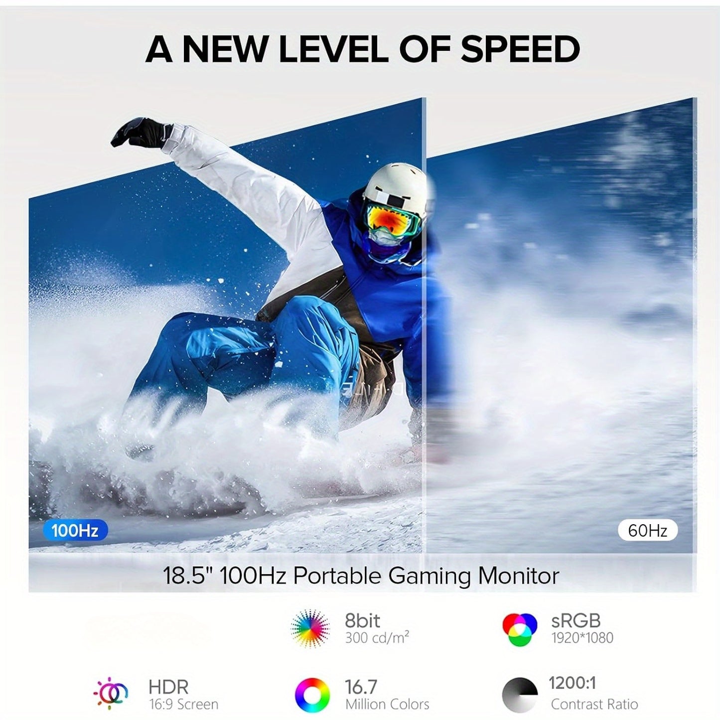 Draagbare Monitor – Portable Scherm – Extra Scherm Laptop – Monitor Uitbreider – Multi Monitor – 18,5 Inch Touchscreen – Full HD 1920x1080 – 100Hz Refresh Rate