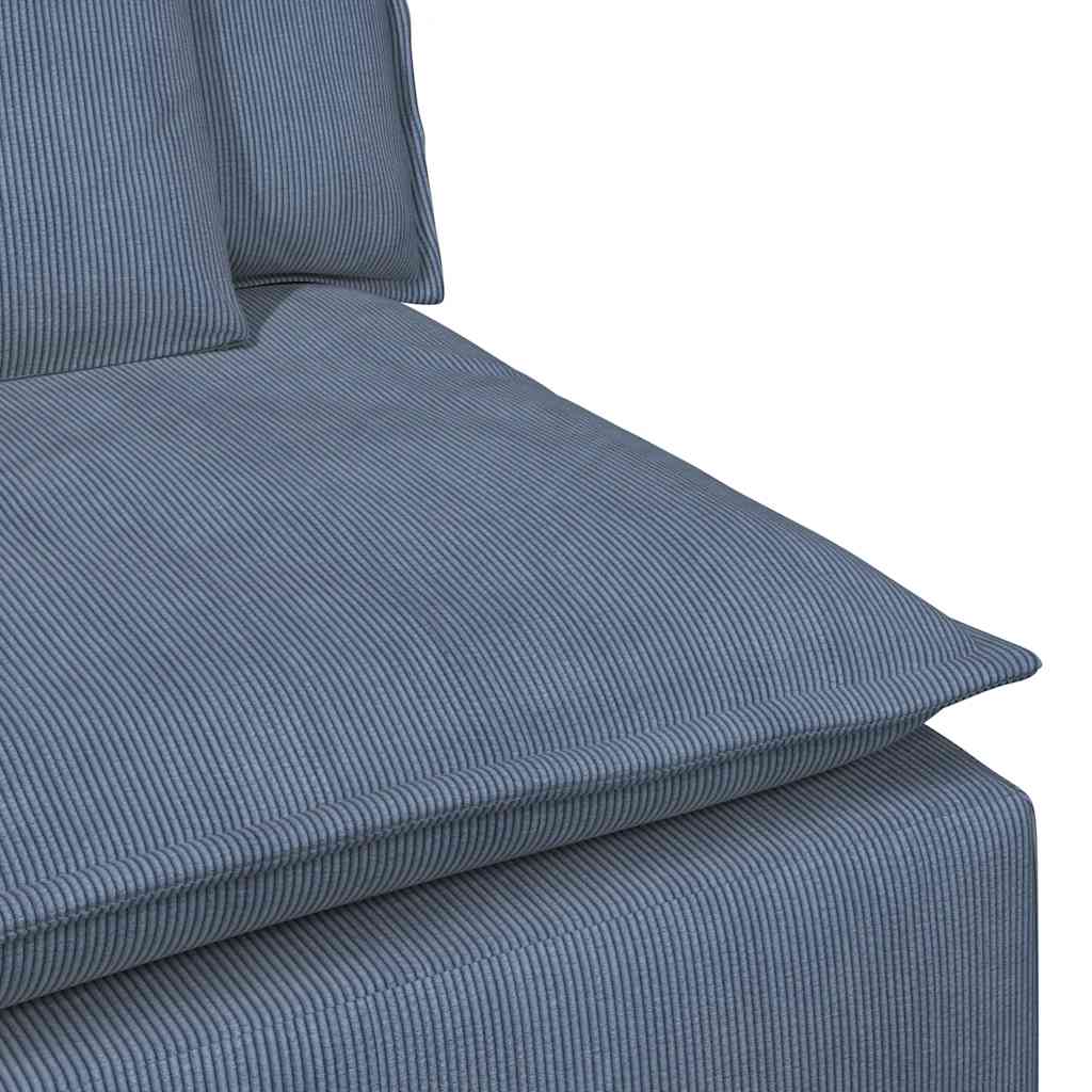 Modulaire Bank – Modulaire Banken – Modulair Sofa – Modulaire Zitzetel – Modulaire Loungebank – Corduroy Stof – Stevig Metalen Frame – Blauw