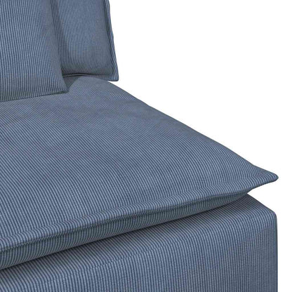 Modulaire Bank – Modulaire Banken – Modulair Sofa – Modulaire Zitzetel – Modulaire Loungebank – Corduroy Stof – Stevig Metalen Frame – Blauw