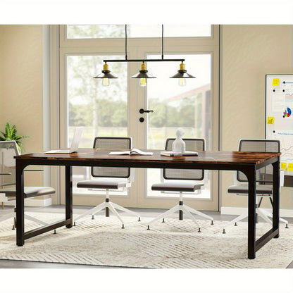 Vergadertafel – Bureautafel – Werktafel – Eettafel – Conferentietafel – Industrieel Design – Robuust Houten Blad 180x90 cm