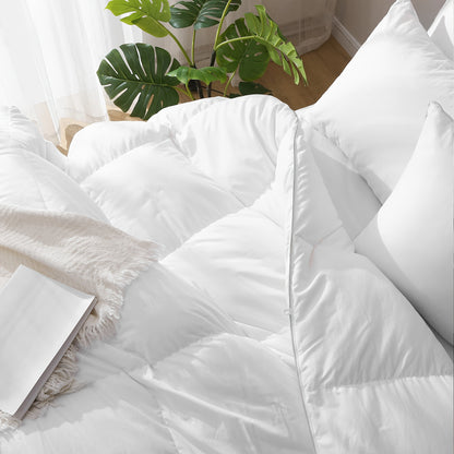 Luxe Donsdeken – Donzen Dekbed – Ganzendons Dekbed – Premium Slaapdeken – Hotelkwaliteit Dekbed – 75% Witte Ganzendons Vulling – Ademend Katoenen Hoes – Medium Warmte Klasse – Geschikt Voor Alle Seizoenen