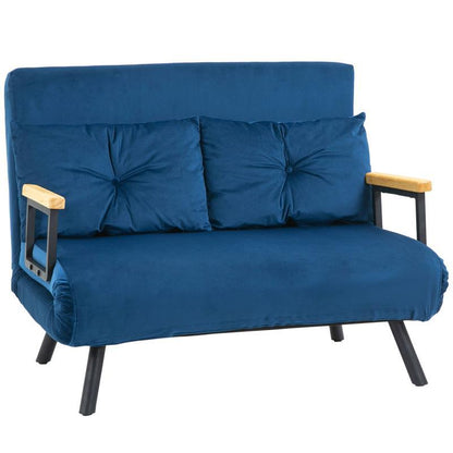 Slaapbank – Slaapbankje – Bedbank – Bedstoel – Logeerbed – Verstelbare Rugleuning – Duurzaam Stalen Frame – Polyester Bekleding – Compact 102x73x81 cm – Zonder Elektriciteit