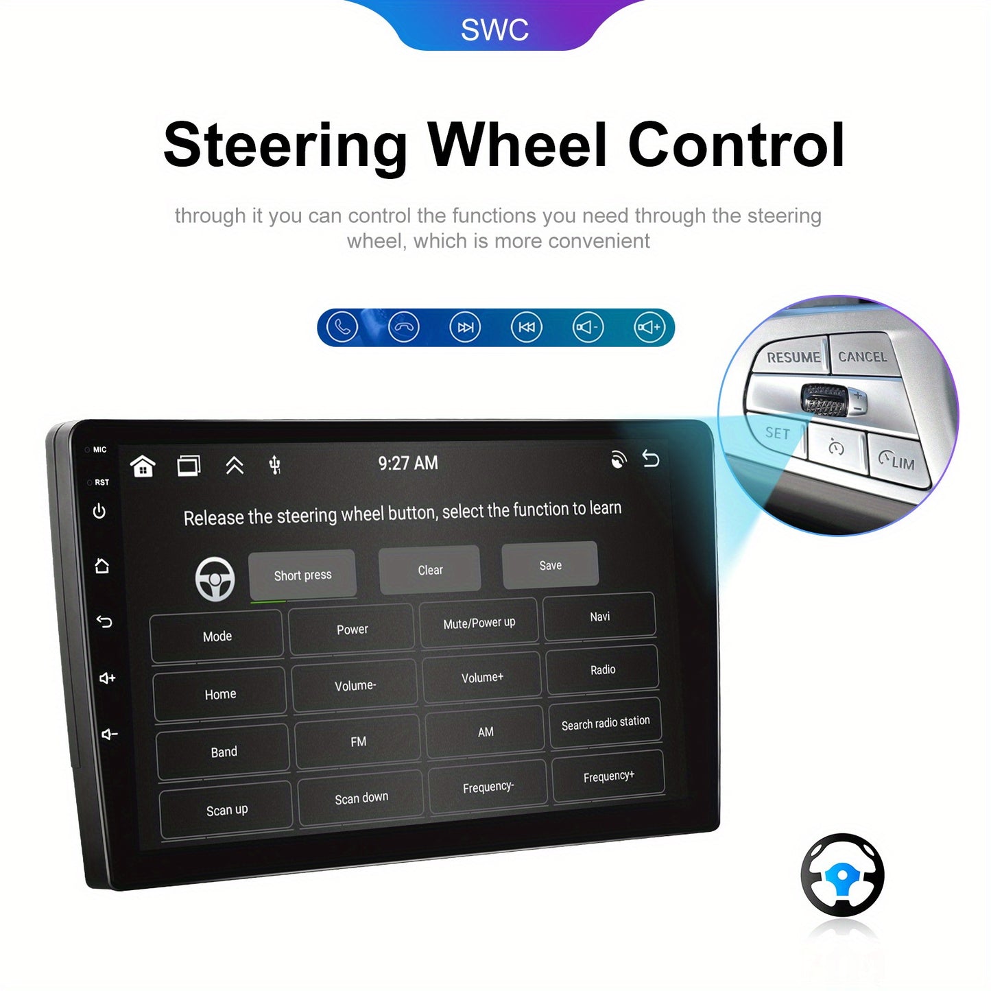 Autoradio – Auto Radio – Multimedia Speler – DAB+ Radio – Inbouw Radio – 9 Inch Touchscreen – Draadloze CarPlay & Android Auto