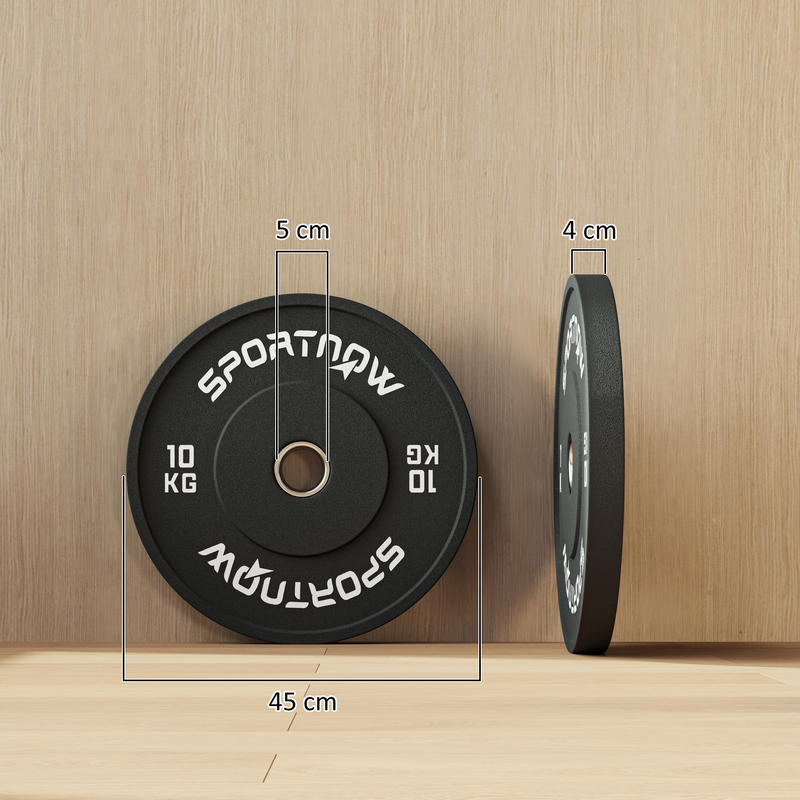 Halterset – Halterstang – Dumbbell – Haltergewichten – Krachttraining – 2 x 10 kg – Rubberen Coating – Geluidarm & Duurzaam