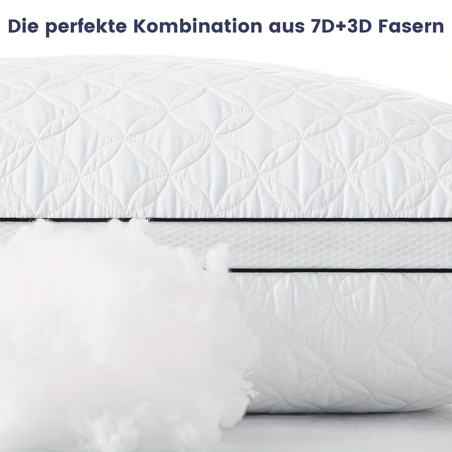 Kussen Set – Slaapkussen – Hoofdkussen – Neksteun Kussen – Slaapcomfort Kussen – 2 Stuks 40x80 cm – Zacht en Ademend – Wasbaar en Ondersteunend