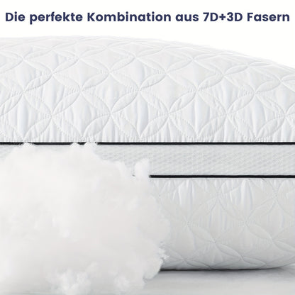 Kussen Set – Slaapkussen – Hoofdkussen – Neksteun Kussen – Slaapcomfort Kussen – 2 Stuks 40x80 cm – Zacht en Ademend – Wasbaar en Ondersteunend