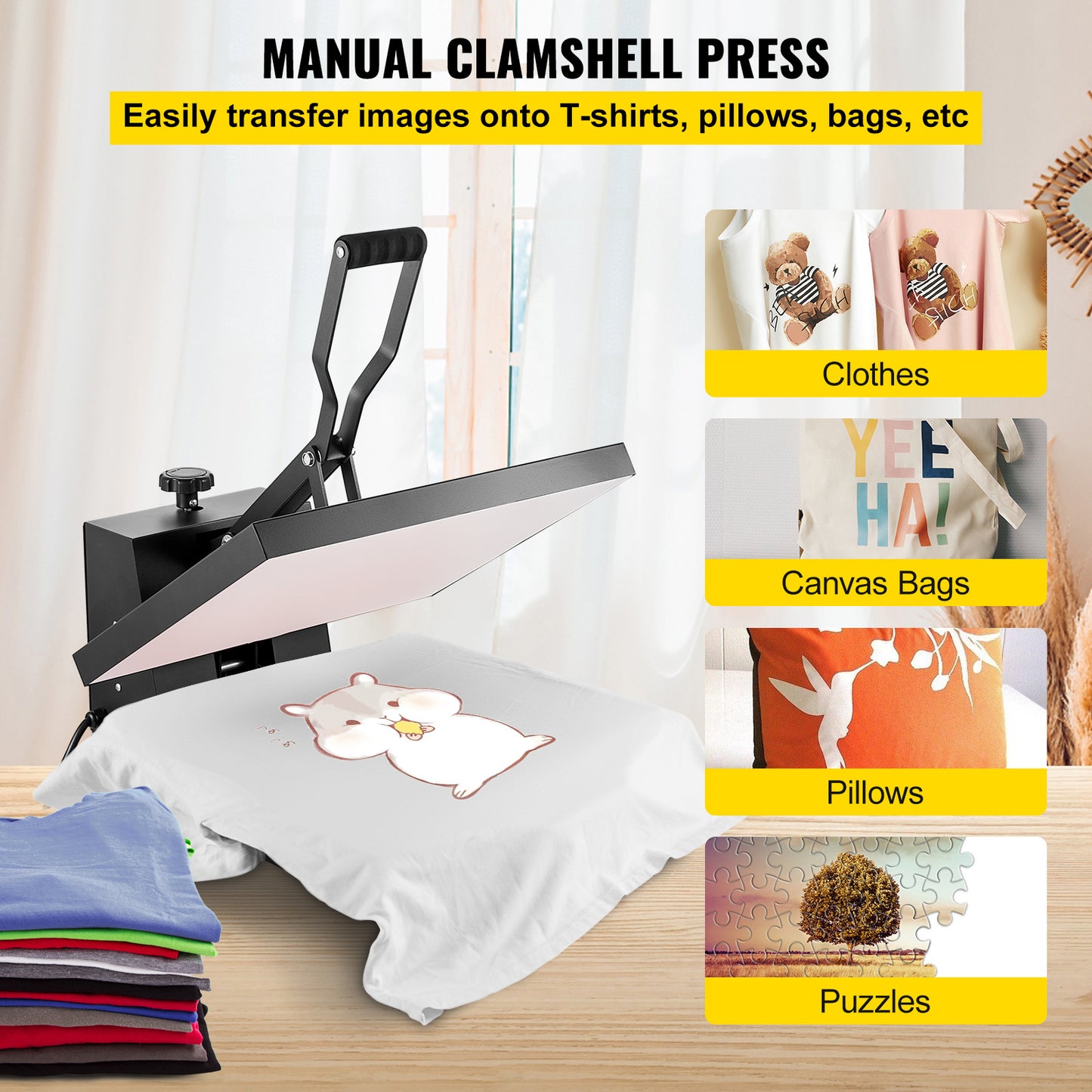 Warmtepers – Sublimatiepers – Transferpers – T-shirt Pers – Textielpers – 40,6 x 51 cm Persoppervlak – Digitale Temperatuur- en Timerregeling
