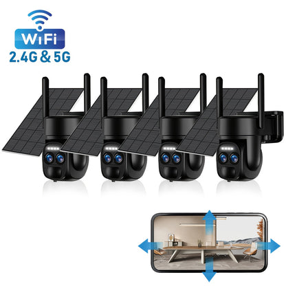 Bewakingscamera – Beveiligingscamera – Buitencamera – Camerabewaking – Draadloze Camera – 1440p Dual Lens – Kleurennachtzicht met Spotlight