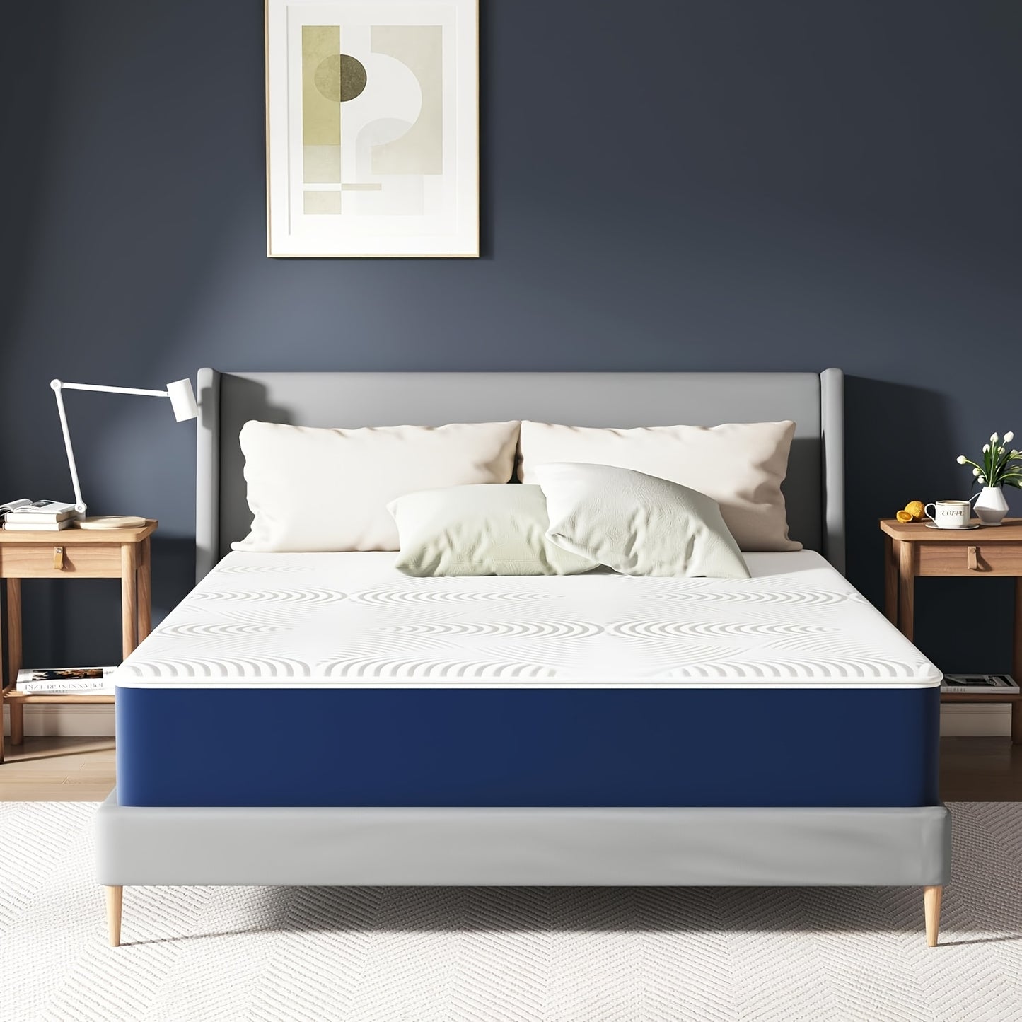25cm Foam Mattress, High-support Spinal Care Mattress, H3-grade 7-zone Memory Foam Mattress, Specially Designed for Side Sleepers to Alleviate Back Pain, Boxed Mattress with Safety Foam Base