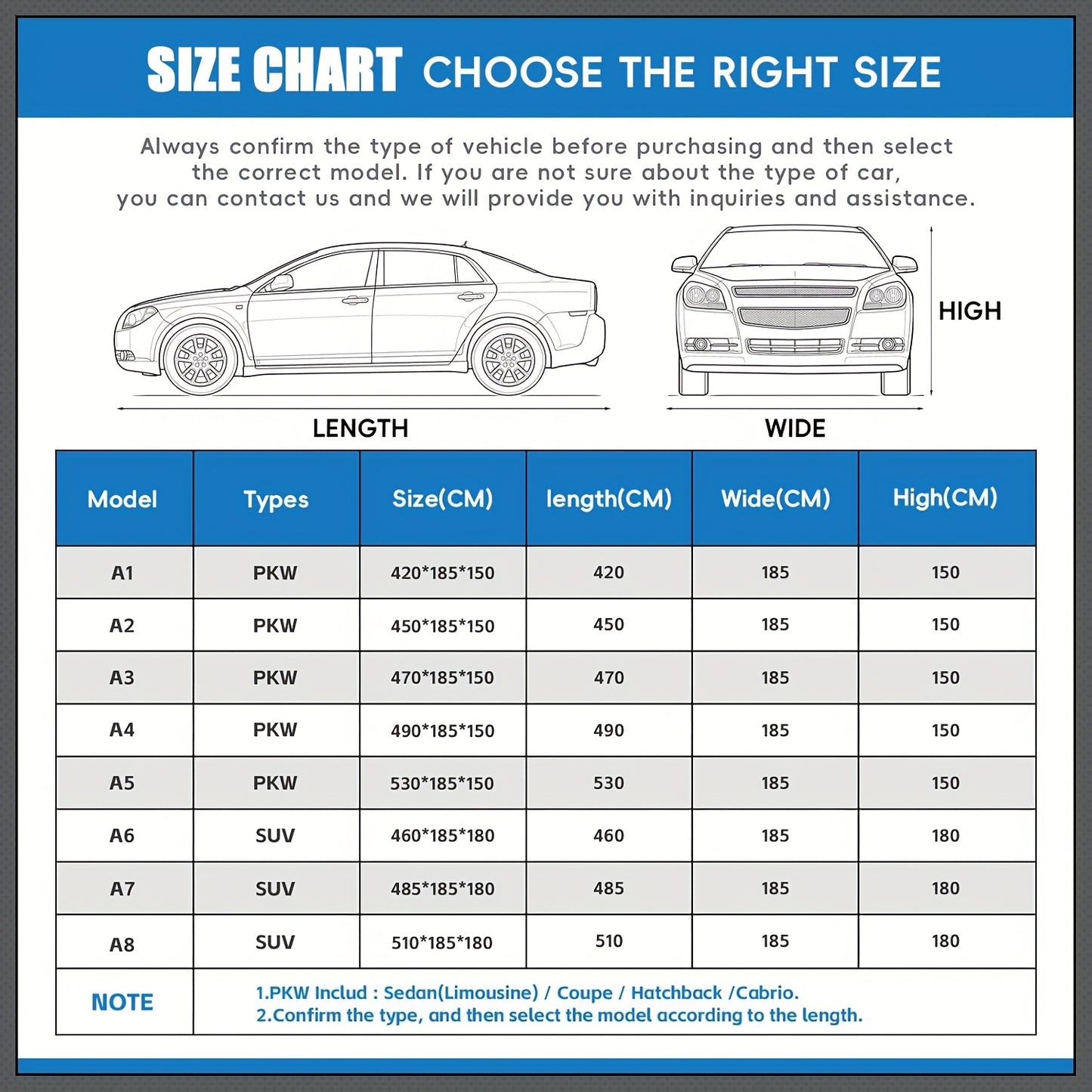 Autohoes – Beschermhoes – Hagelhoes – Wagenhoes – Auto Afdekhoes – Voor A2-Klasse Coupé Hatchback – 5 mm EVA Bufferlaag – Ademend 300D Oxford Polyester