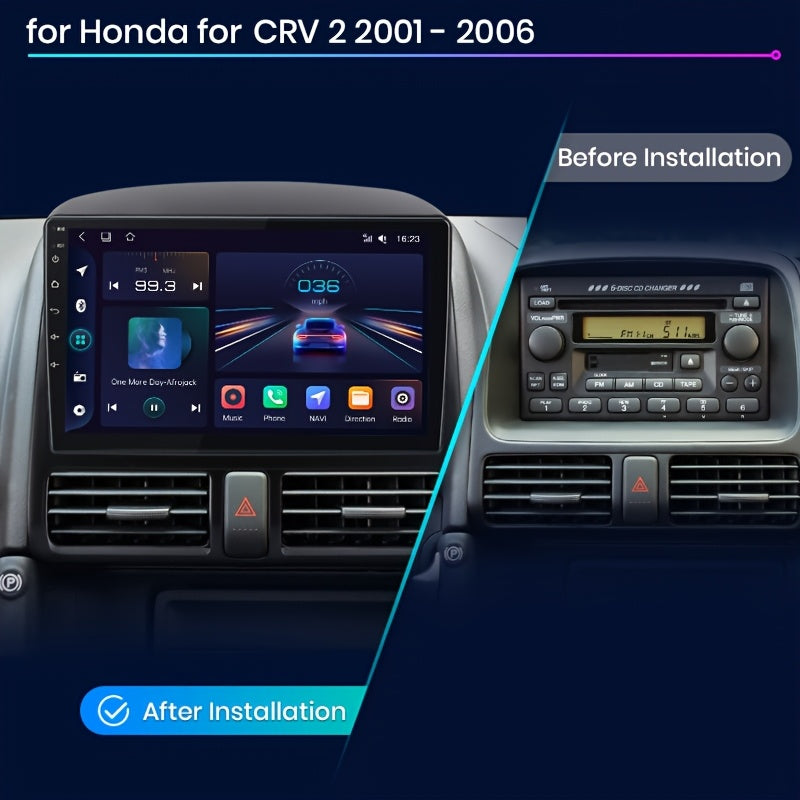 Autoradio – Multimedia Speler – CarPlay – Android Auto – Navigatiesysteem – 9 Inch IPS Scherm – Draadloze Connectiviteit – 2+64GB Opslag