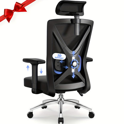 Bureaustoel – Ergonomische Stoel – Office Chair – Bureau Stoel – Gaming Stoel – Verstelbare Armleuningen – Lendensteun & Hoofdsteun – Draaibaar – Tot 200 Kg