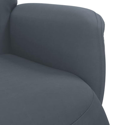 Fauteuil – Relaxfauteuil – Leunstoel – Accentstoel – Loungestoel – Donkergrijs – Massief Houten Frame – Handmatig Verstelbare Rugleuning