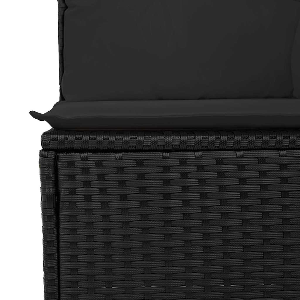Tuinset – Loungeset – Tuinbank – Terrasbank – Modulaire Loungeset – Lichtgrijs – Handgeweven Poly Rattan – Instelbare Indeling