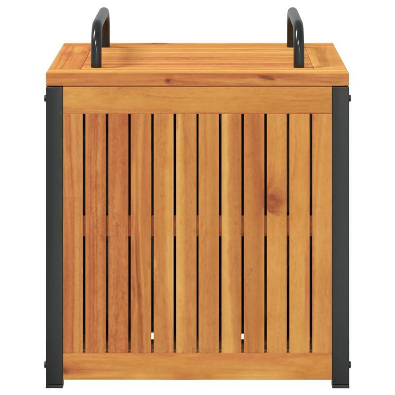 Buitenopslagdoos – Tuinbox – Opbergkist – Gereedschapskist – Kussenbox – Robuust Stalen Materiaal – Verstelbare Hoogte 45x45x45/53 cm