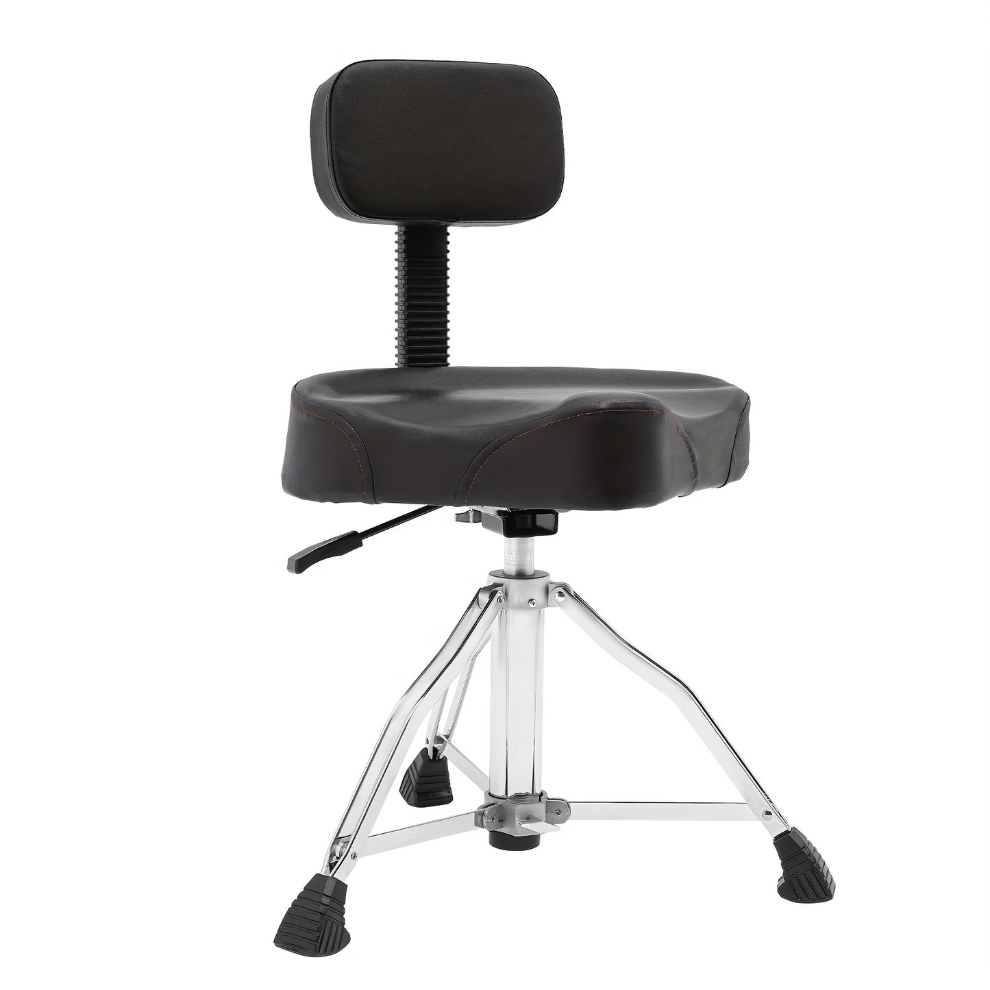 Drumkruk – Drumstoel – Muziekkruk – Zadelkruk – Werkkruk – Verstelbare Hoogte 45-60 cm – Memory Foam Zitting met Rugleuning