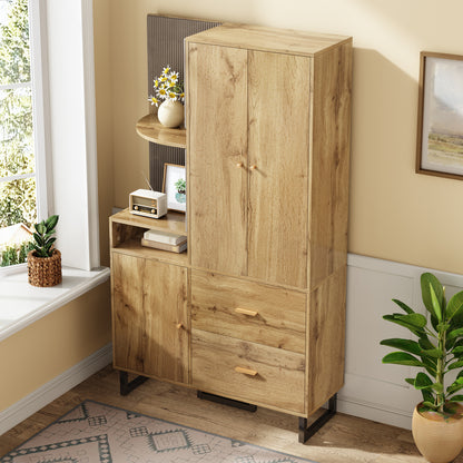 Kledingkast – Garderobekast – Kleerkast – Opbergkast – Dichte Kast – Soft-Touch MDF – Slow-Close Deuren – Ruimtebesparend Verticaal Design 110x186x38 cm