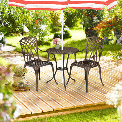 3-Piece Garden Furniture Set in Black/Bronze