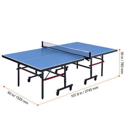Tafeltennistafel – Pingpongtafel – Tafeltennisbord – Inklapbare Pingpongtafel – Tafeltennisset – Toernooiformaat 274x152,5x76 cm – 18mm MDF Met UV-Coating