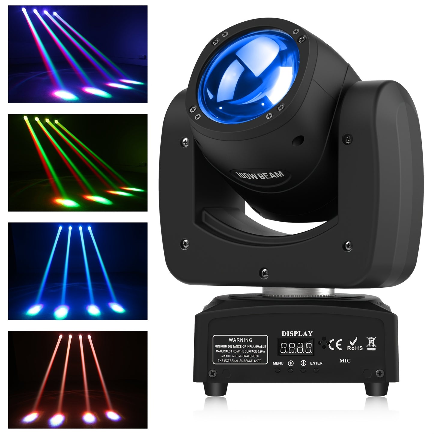 150W RGBW Moving Head – LED Verlichting – DJ Licht – Podium Spot – Club Effect – Krachtige RGBW LED – 540° Pan & 270° Tilt
